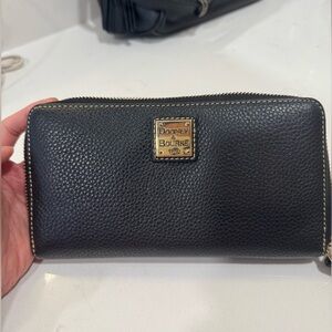 Dooney & Bourke Black Pebbled Leather Wallet